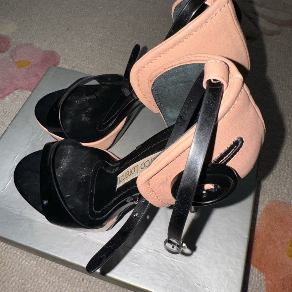 Gianmarco Lorenzi patent platform stiletto sandals 38.5 - Picture 5 of 17